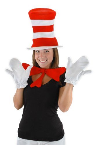 elope Dr Seuss Cat In The Hat Accessory Kit Dr. Seuss Costumes, Cat In The Hat Costume, Mighty Girl, Dr. Seuss, Book Character Costumes, Book Week Costume, Red Bow Tie, Halloween Costume Accessories, Cat In The Hat