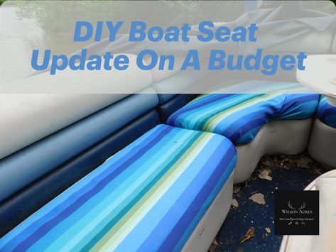 Boat Seat Covers Diy Ideas, Diy Boat Seat Covers, Pontoon Boat Ideas Diy Seats, Diy Boat Flooring Ideas, Pontoon Makeover Ideas, Diy Boat Accessories, Boat Seats Diy Ideas, Boat Interior Remodel, Pontoon Hacks