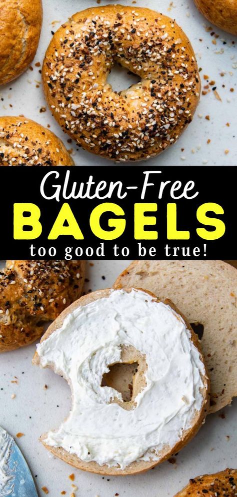 Gluten Free Bagel Recipe, Gluten Free Bagels, Breakfast Sandwich Maker, Pan Sin Gluten, Gluten Free Recipes Bread, Homemade Bagels, Gluten Free Recipes For Breakfast, Bagel Recipe, Homemade Gluten Free