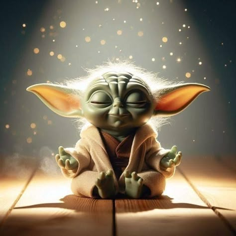 Yoda Meditating, Star Wars Yoga, Baby Star Wars Characters, Yoda Cat, Mandalorian Jedi, Yoda Images, Star Wars Background, Star Wars Movies, Diy Body Care