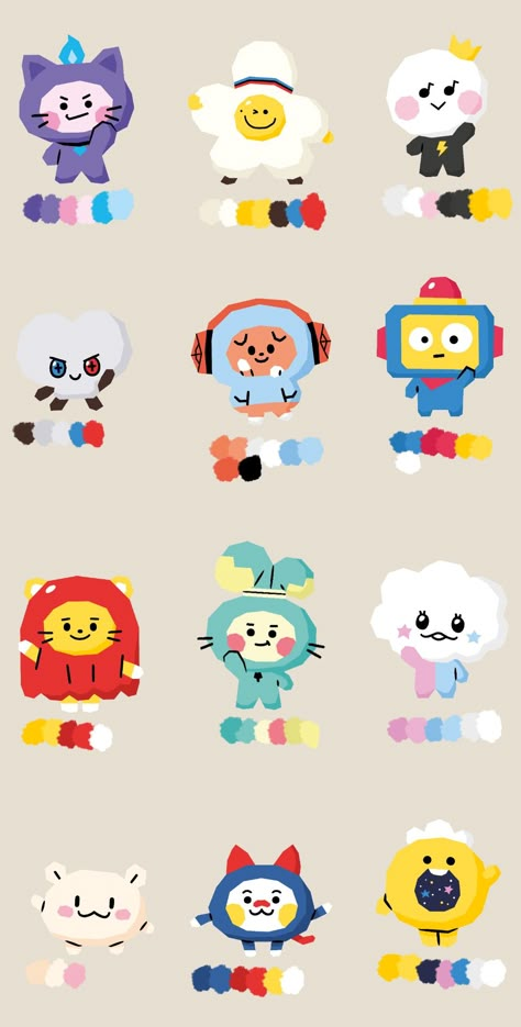 Mascot Design Character, Mascot Character Design, Line Character, Cute Vector Illustration, House Character, Ip Design, Kore Ulzzang, Canvas Learning, Icon Sets