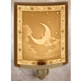 Porcelain Night Light - Man in the Moon Cloud Lamp, Star Night Light, Man In The Moon, Garden Angels, In The Moon, Porcelain Lamp, Kids Night, Natural Toys, Night Light Kids