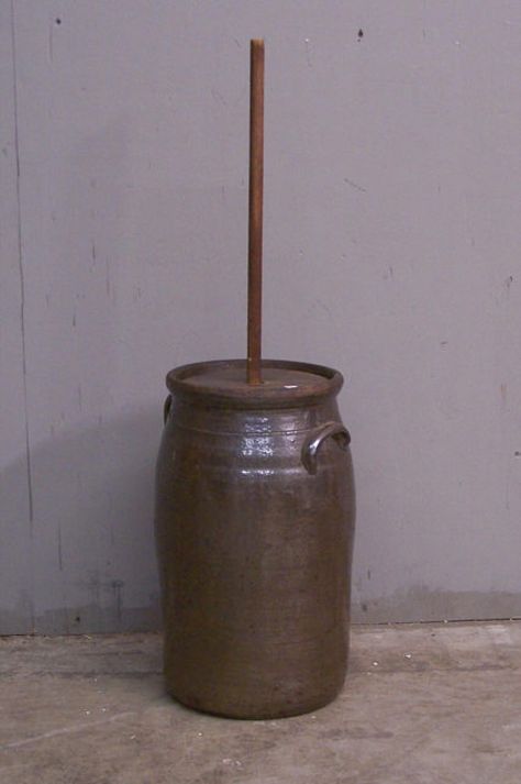 Butter Churn Decor Ideas, Antique Butter Churn, Antique Music Box, Butter Churns, Butter Tea, Antique Crocks, Butter Churn, Primitive Living, Old Crocks