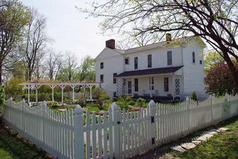 White picket fence with gate