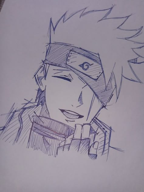 Kakashi Hatake.. Character from Naruto. Anime Drawing Kakashi, Kakashi Hatake Drawing Pencil, Kakashi Sketch Drawings, Kakashi Drawing Color, Kakashi Hatake Sketch, Kakashi Hatake Drawing, Kakashi Sketch, Kakashi Drawing, Naruto Drawings Easy