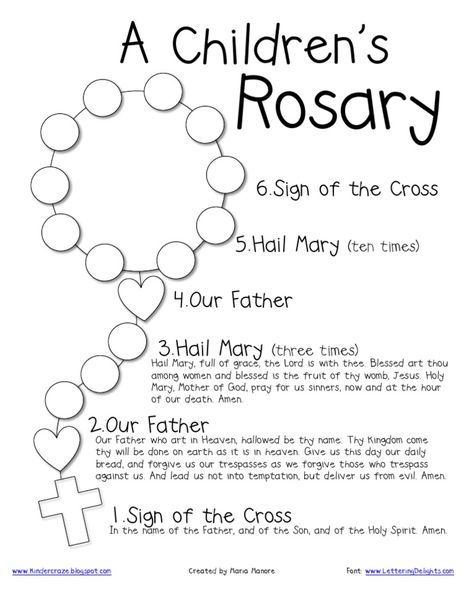 Rosary for Young Children - Free download as PDF File (.pdf), Text File (.txt) or read online for free. A simple guide for helping young children learn to pray the Rosary. Start with the basic prayers that they already know. Font by www.LetteringDelights.com For a cute Rosary craft idea visit my blog: www.kindercraze.blogspot.com Basic Prayers, Rosary Craft, Ccd Activities, Religion Activities, Catholic Schools Week, Kids Faith, Pray The Rosary, Catholic Education, Learning To Pray