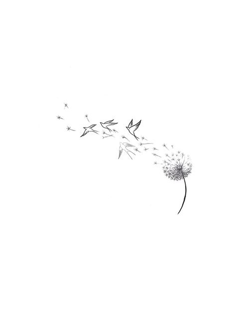 Dandi Lion Tattoo, Dandelion Spine Tattoo, Dandilines Flower Tattoo, Blowing Dandelion Tattoo, Just Breathe Tattoo, Dandelion Tattoo Design, New Beginning Tattoo, Delicate Tattoos For Women, Word Tattoo