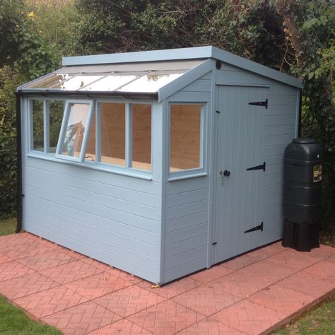 Diy Shed Greenhouse Combo, Small Greenhouse Shed Combo, Garden Shed And Greenhouse Combo, Shed And Greenhouse Combo, Garden With Shed, Shed Greenhouse Combo, Potting Sheds Exterior, Small Potting Shed, Small Garden Shed Ideas