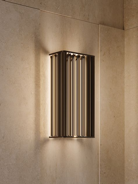 Gineico-Lighting-2022-VeniceM-Wall-nma Interior Wall Lights, Italian Lighting, Burnished Brass, Light Architecture, Diffused Light, Recessed Lighting, Interior Walls, Wall Colors, Lighting Solutions