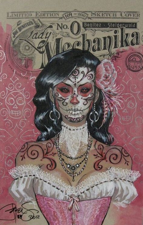 Lady Mechanica, Demon Drawing, Lady Mechanika, Candy Tattoo, Steampunk Book, Steampunk Illustration, Rockabilly Art, Tattoo Music, Steampunk Artwork