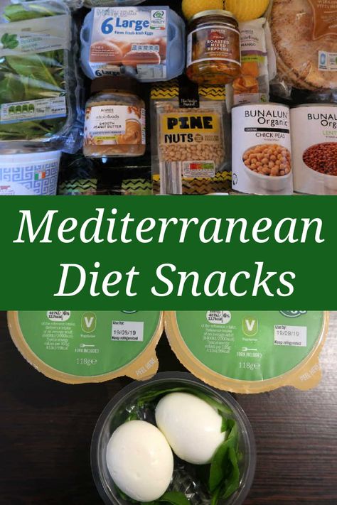 Mediterranean Snack Ideas – the best delicious foods for easy snacks that you can include in a Mediterranean Diet. With a video talking you through some of the snacks I keep to hand. Meditterean Snacks, Snacks On Mediterranean Diet, Mediterranean Snacks Ideas On The Go, Cheap Easy Mediterranean Meals, Mediterranean Shopping List For Beginners, Snacks For Mediterranean Diet, Easy Mediterranean Diet Snacks, Mediterranean Diet Snack Recipes, Costco Mediterranean Diet