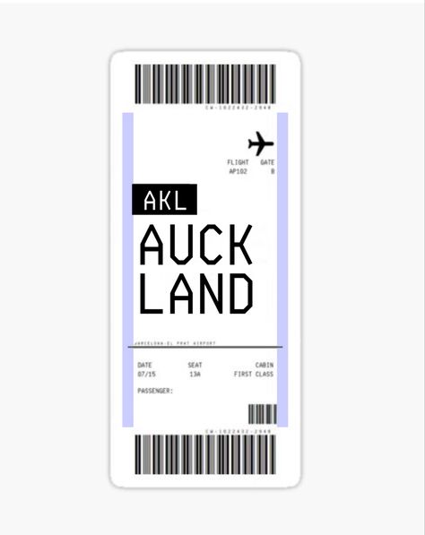 New Zealand Plane Ticket, Boarding Pass Sticker, Airport Tickets, Money Vision Board, Plane Ticket, Tees Design, Paper Journal, Bts Aesthetic Wallpaper For Phone, Auckland New Zealand