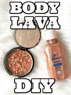 Fenty Body Lava Dupe - DIY Body Illuminator. Perfect for a summer glow! Body Illuminator, Body Lava, Anti Aging Oils, Glowy Skin, Diy Body, Summer Glow, Best Anti Aging, Baby Oil, Younger Looking Skin