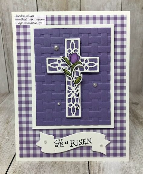 Christian Easter Cards Handmade, Diy Easter Cards, Easter Cards Religious, Stampin Up Easter Cards, Stampin Up Easter, Easter Cards Handmade, Gift Card Holders, Easter Religious, Easter Greeting Cards