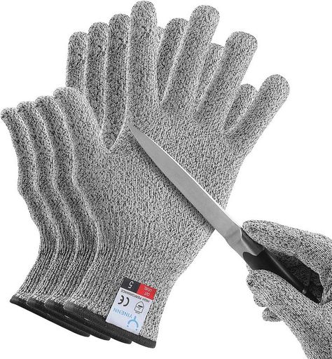 .Highest level EN388 certified 5 cut, chop and laceration protection material
Imported

Dexterity to wear and grip with a snug fit for small and large hands, flexible operation, No sliding. The special high elastic nylon is blended to make the gloves fit your hand so well.

Ideal for kitchen use-cutting, slicing, shucking, carving, peeling working with mandoline slicers, knives, cutters, graters. Shucking Oysters, Hand Protection, Small Palms, Gloves Design, Cut Resistant Gloves, Kitchen Gloves, Level 5, Fish Fillet, Protective Gloves