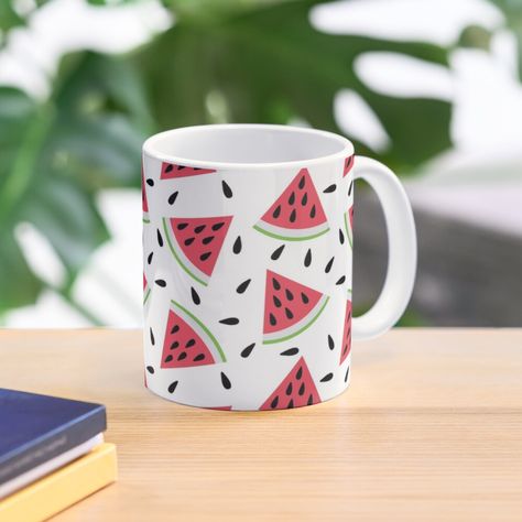 Watermelon Pottery Painting, Cups Painting, Clay Cafe, Tie Dye Patterns Diy, Dye Patterns, Watermelon Designs, Sweet Watermelon, Watermelon Slice, Cafe Ideas