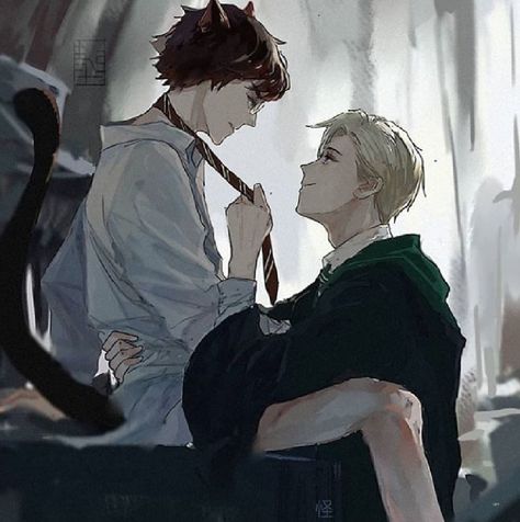 Darry Fanart, Novel Harry Potter, Draco Malfoy Fanart, Drarry Fanart, Harry Draco, Gay Harry Potter, Harry Potter Artwork, Harry Potter Comics, Draco Harry Potter