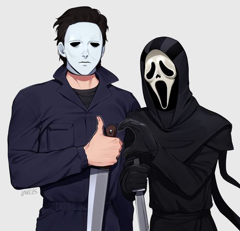 lavelis👻 on Twitter: "9. michael myers and ghostface https://t.co/8uOgmAG0wW" / Twitter Michael Myers And Ghostface, Michael Myers Art, Michael X, Spooky Movies, My Memory, Horror Lovers, Funny Animal Quotes, Horror Movie Art, Horror Icons