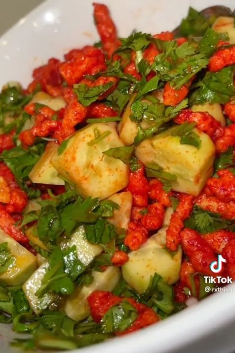 Hot Cheetos Salad, Hot Cheeto Salad, Hot Cheetos Recipe, Cheetos Recipe, Hot Cheetos, Crunchy Salad, Popsugar Food, Cinnamon Butter, From Tiktok