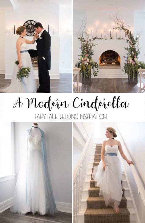 Modern Cinderella Fairytale Wedding Inspiration #cinderellaweddingideas #disneywedding #cinderellawedding #cinderellainspiredwedding #cinderellaweddinggown #lightbluewedding Modern Cinderella Wedding, Cinderella Wedding Inspiration, Wedding Venues Ontario, White Wedding Arch, Modern Cinderella, Pretty Invitations, Light Blue Wedding, Disney Fairy Tale Weddings, Cinderella Wedding