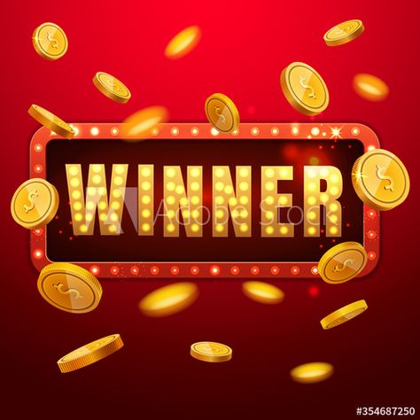 Winner Graphic Image, Jackpot Winners, Lottery Games, Professional Dress, Polish Art, Nail Polish Art, Gold Sign, Poster Background, Poster Background Design