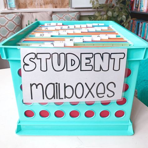 Diy Student Mailboxes Classroom, Classroom Mailbox Labels, Student Mailbox Ideas, Student Mailboxes Classroom, Student Mailboxes, Classroom Mailboxes, Teacher Boards, Ways To Communicate, 2nd Grade Classroom