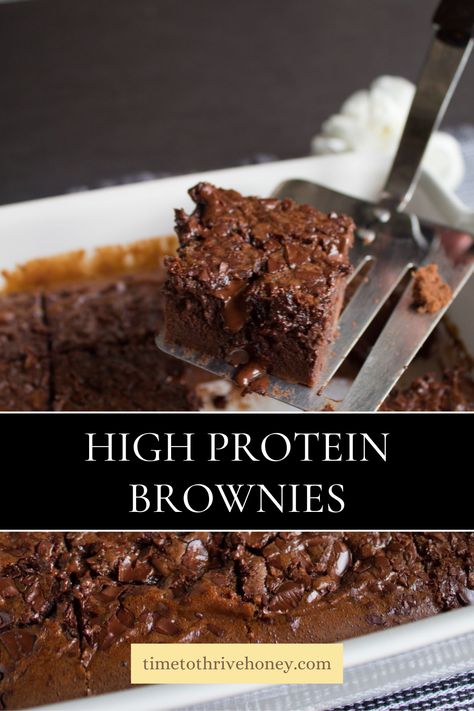 High Protein Brownies Healthy, Protein Breakfast Brownies, Whey Protein Brownies, Simple Protein Dessert, Protein Brownies With Banana, Easy Protein Brownies, Chocolate Protein Powder Brownies, Low Calorie Protein Brownies, Protein Pumpkin Brownies