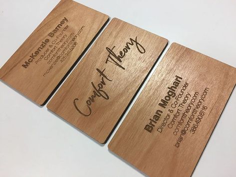 Laser Cut Business Cards, Laser Engraved Business Cards, Wood Business Card, Materials Board Interior Design, Wooden Business Card, Wood Business, Wood Business Cards, Laser Engraved Leather, Metal Business Cards