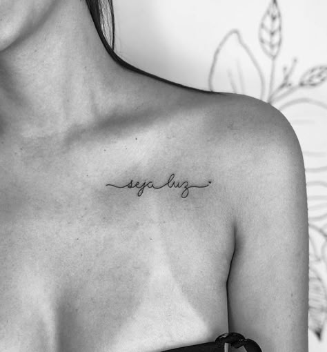 Bone Tattoo, Ankle Tattoos For Women, Small Quote Tattoos, Bone Tattoos, Writing Tattoos, Delicate Tattoo, Collar Bone Tattoo, Classy Tattoos, Tattoo Feminina