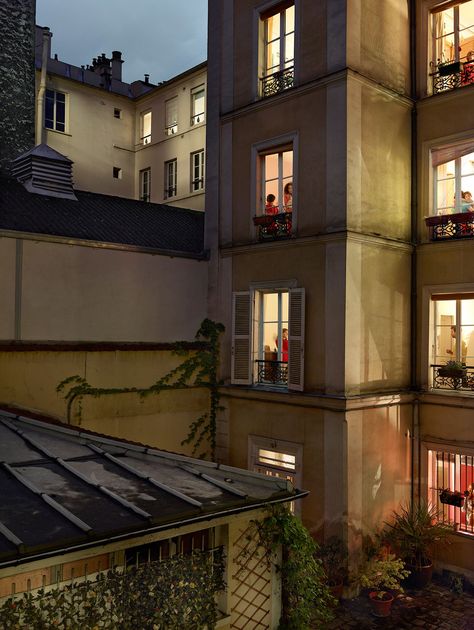 Art Parisien, Night Window, Paris View, The Balcony, Through The Window, Photo Series, City Aesthetic, Pretty Places, Apartment Building