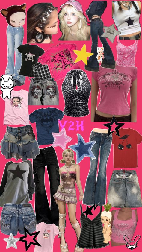 Y2k style pants, shirts, tank tops, doodles and lil stars Y2k Tank Top Outfit, Y2k Board, Tank Top Outfit, Y2k Tank Top, Y2k Tank, Tank Top Outfits, Top Outfit, Style Pants, Y2k Style