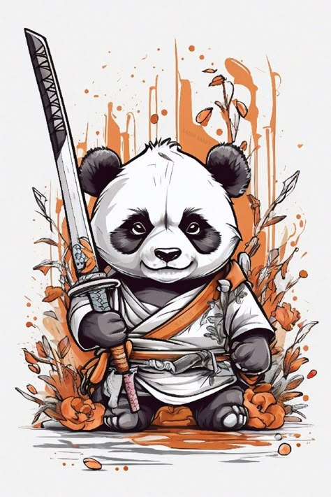 Cartoon Art Design, Cartoon Artwork Illustrations, Panda Art Illustration, Cartoon Characters Art, Cartoon Illustration Art, Evolutionary Art, Cute Panda Drawing, Panda Artwork, Panda Illustration