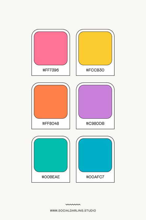 Myspace Profile, Web Design Ideas, Bright Palette, Flat Color Palette, Retro Color Palette, Hex Color Palette, Brand Color Palette, Graphic Design Lessons, Color Palette Design