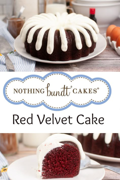 Elevate your dessert game with our Copycat Red Velvet Nothing Bundt Cake. It's a delicious and stunning centerpiece that will impress your guests. Nothing Bundt Cake Red Velvet, Bundt Cake Frosting Recipe, Copycat Nothing Bundt Cake, Nothing Bundt Cake Copycat, Bunt Cake Recipe, Dessert Favorites, Mini Bundt Cakes Recipes, Red Velvet Bundt Cake, Cake Red Velvet