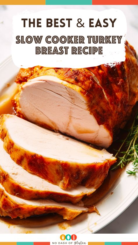 Discover the secret to the juiciest, most flavorful turkey ever with our Slow Cooker Turkey Breast Recipe! Immerse yourself in tender meat, crispy skin, and a homemade gravy that's simply divine. Perfect for busy days or when you want a gourmet experience without the fuss. The best part? The slow cooker does most of the work! Dive into this culinary journey and serve up a feast that'll have everyone asking for seconds. Tap to get the full recipe & step-by-step guide! Turkey In Slow Cooker Crock Pot, Turkey Breast In Crock Pot Slow Cooker, Slow Cooked Turkey Breast, Bone In Turkey Breast In Crockpot, Crockpot Turkey Breast And Gravy, Turkey Breast In Crockpot Boneless, Moist Turkey Breast Recipes, How Long To Thaw A Turkey Breast, Cooking Turkey Breast In Crockpot