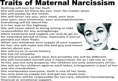 My Narcissistic Mother has every single one of these traits... (comment by me, my sacred journey) No More Drama, Narcissistic People, Parental Alienation, Narcissistic Mother, Narcissistic Parent, Mommy Dearest, This Is Your Life, Narcissistic Behavior, Toxic People