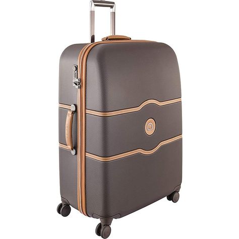 Delsey Luggage Chatelet, Delsey Chatelet, Delsey Luggage, Brown Luggage, Hard Case Luggage, Wheel Spinner, Luxury Luggage, Hardside Luggage, Checked Luggage