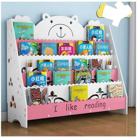 Bookshelf For Kids Room, Baby Book Shelf, Book Shelf For Kids, Children Bookshelf, Kids Book Shelf, Baby Store Display, Kids Room Bookshelves, Montessori Bookshelf, Student Storage