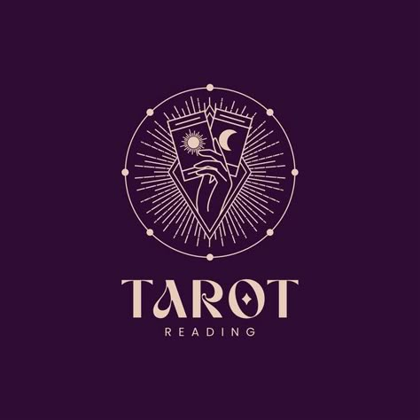 Vector astronomy tarot card reading logo... | Premium Vector #Freepik #vector #logo #tarot #badge-logo Tarot Card Logo Design, Cartomancy Aesthetic, Witch Graphic Design, Reading Logo Design, Tarot Card Vector, Spiritual Logo Design, Textile Branding, Astrology Logo, Tarot Logo