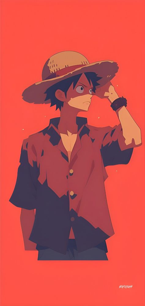 Luffy Red Wallpaper, Aesthetic One Piece Wallpaper, Festa Jack Daniels, Luffy Red, Monkey D. Luffy Wallpapers, Luffy Wallpaper, One Piece Wallpaper, One Piece Cartoon, Space Wallpaper