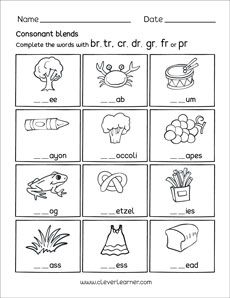 Dr Blend Words, R Blends Worksheet, Constant Blends, Phonetic Worksheet, Initial Blends Activities, R Blends Worksheets, Blending Worksheets, Kindergarten Intervention, Tutoring Reading