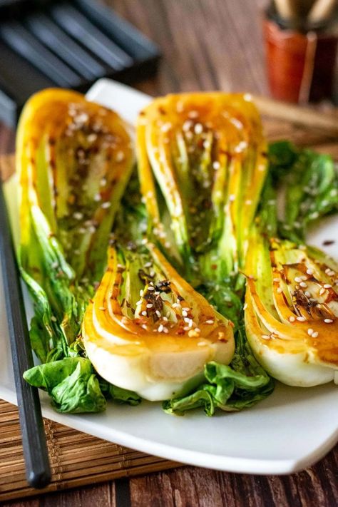 Pack Choi Recipes, Pal Choi Recipes, Park Choi Recipes, Pak Choi Recipes, Pok Choi Recipes, Sushi Side Dishes, Pak Choi Recipe, Pak Choi Salat, Pok Choi