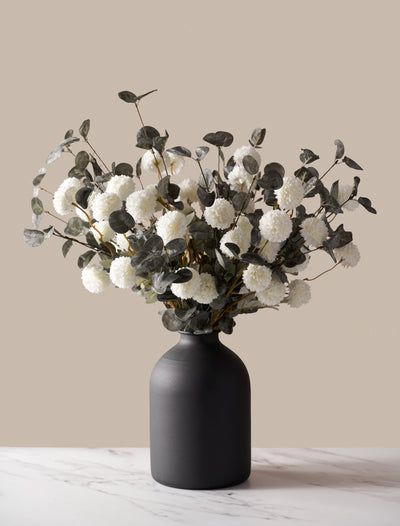 Pampas Kiku Flower, Eucalyptus Stems, Faux Hydrangea, Hydrangea Bouquet, Green Eucalyptus, Faux Floral Arrangement, Faux Flower Arrangements, Table Centrepiece, Flower Stems