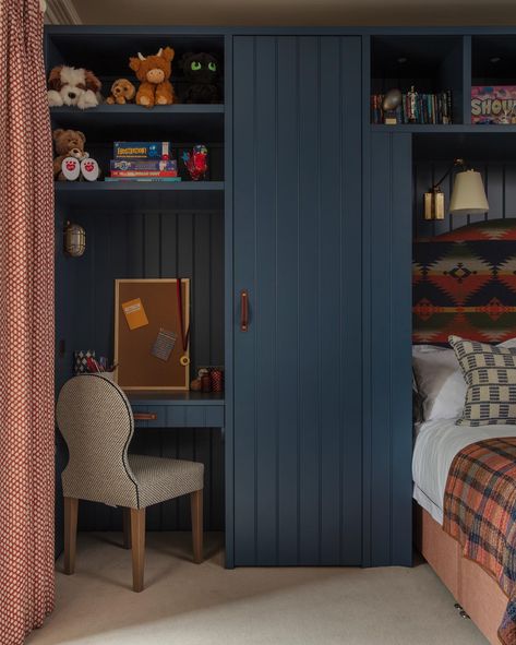 AMPERSAND - Edinburgh & London | We love the end result of this bedroom at a recently completed project. Swipe through to see the before! Our brief from the clients for… | Instagram Design A Room, Homework Room, Stiffkey Blue, Children's Bedroom Ideas, Teenage Boy Room, Kids Bedroom Inspiration, Cabinetry Design, Toddler Bedrooms, Big Boy Room