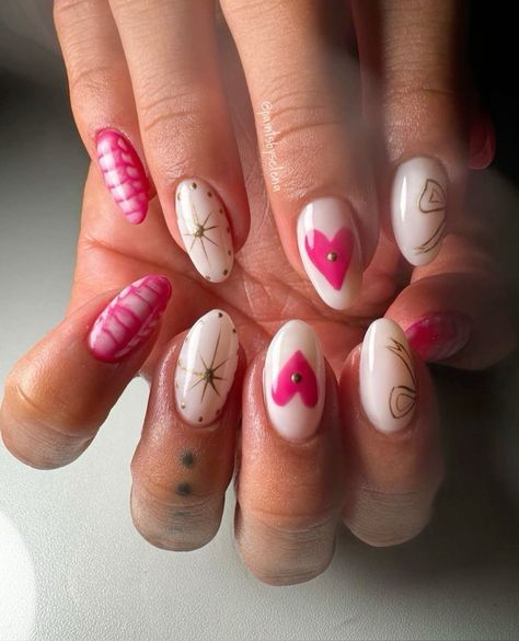 Nail Inspo Pink, Teen Nails, Vday Nails, Hello Nails, Summery Nails, Girly Acrylic Nails, New Nails, Girls Nails, Fire Nails