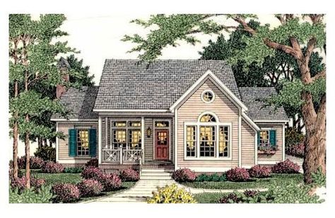 Front Elevation Entry Porch, Retirement House, Cottage Floor Plans, Addition Ideas, Lake Houses, Houses Plans, Monster House Plans, Pantry Closet, Traditional House Plan