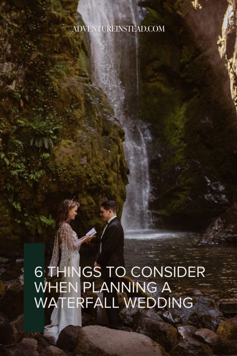 There is something enchanting & untamed about waterfalls, and no matter how many visitors a waterfall gets a year, its magic never seems to fade—which is likely why they are so alluring to couples looking for a unique outdoor elopement location. It’s hard to beat a wedding venue as beautiful & often affordable as a waterfall (thank you, Mother Nature!). On the blog we are sharing a list of our favorite waterfall wedding venues in Oregon as well as a few things to consider when planning a waterfall wedding! Click on the link below and let us know which waterfall location you love the most! Waterfall Wedding Ceremony, Water Fall Wedding, Elopement Tips, Small Outdoor Wedding, Waterfall Elopement, Wedding Venues Oregon, Waterfall Wedding, Oregon Waterfalls, Bridal Veil Falls