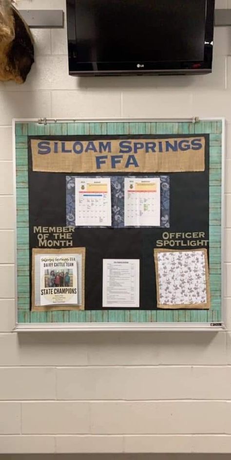 Ag Ed Classroom Decor, Ag Classroom Decor, Ffa Board Ideas, High School Agriculture Classroom, Ag Classroom Bulletin Boards, Agriculture Bulletin Board Ideas, Ffa Bulletin Boards Ideas, Ffa Classroom Decorations, Ag Classroom Decorations