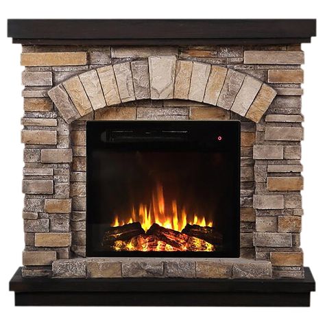 The Best Electric Fireplaces for the<strong> </strong>Coziest Winter Ever Freestanding Electric Fireplace With Mantle, Electric Rock Fireplace, Home Depot Electric Fireplace, Tv Stands With Electric Fireplace, Electric Freestanding Fireplace, Free Standing Electric Fireplace Ideas Living Rooms, Electric Fireplace In Dining Room, Electric Fireplaces Ideas, Rustic Electric Fireplace Ideas