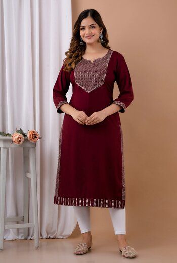 #kurtisforwomen
#kurtidesigns
#casualoutfit 
#kurtis
#Onlineshoppingforkurtis
#kurtionlineshopping
#swadeshikurtis Rayon Kurti, Long Kurtis, Kurti Designs Latest, Designer Kurtis, Fashion Enthusiast, Maroon Color, Look Your Best, Explore The World, Work Attire